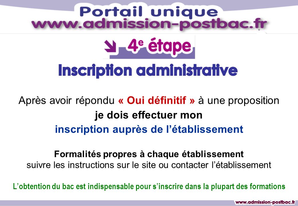 Inscription administrative