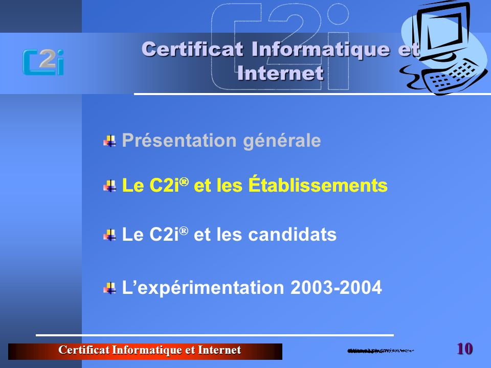 Certificat Informatique et Internet