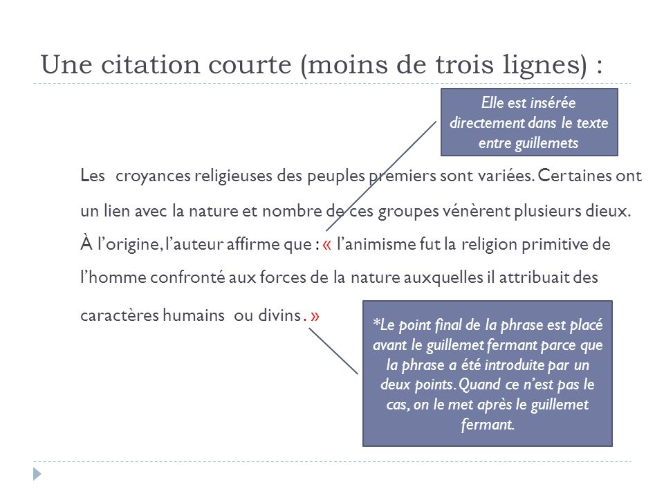 Comment Faire Une Citation Dans Un Document Ppt Telecharger