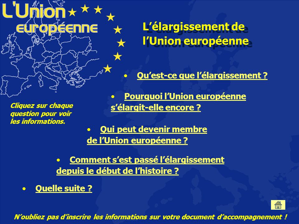 L’élargissement de l’Union européenne