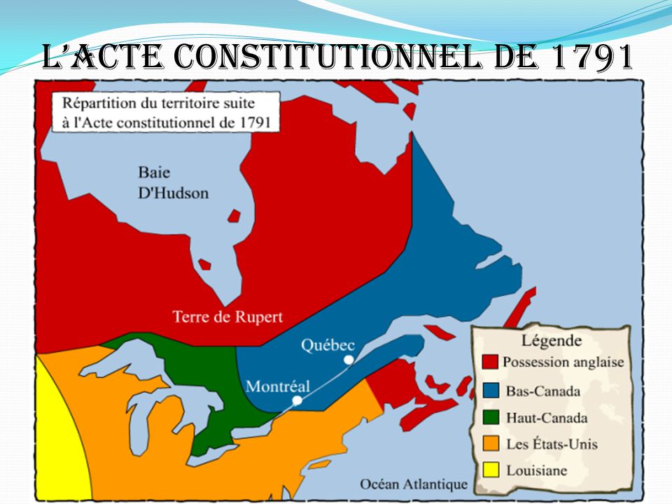 L’ACTE CONSTITUTIONNEL de 1791