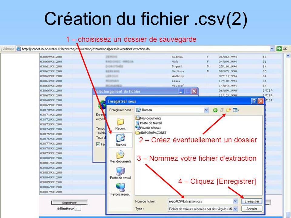 Création du fichier .csv(2)