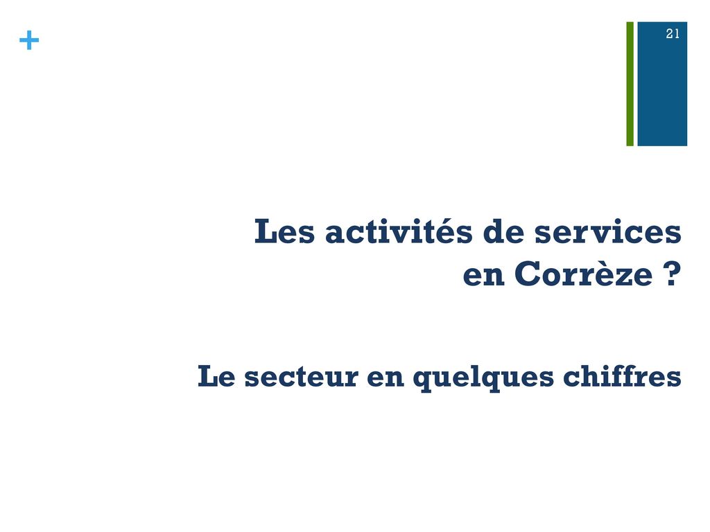 Les activités de services en Corrèze Le secteur en quelques chiffres
