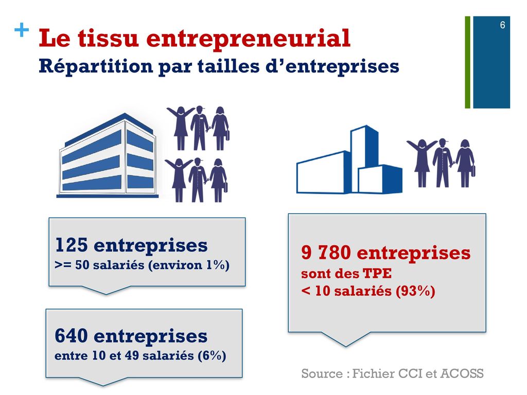 Le tissu entrepreneurial Répartition par tailles d’entreprises