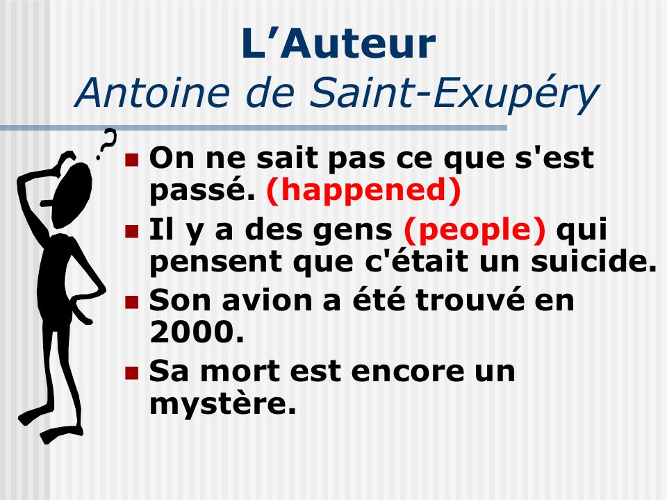 L’Auteur Antoine de Saint-Exupéry