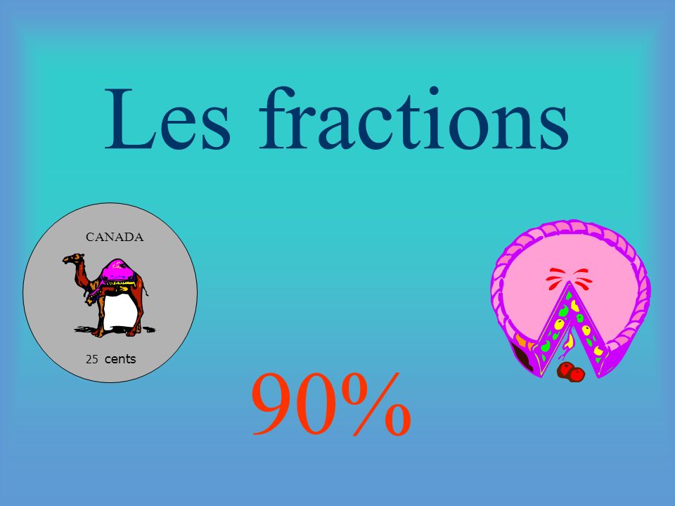 Les fractions 25 cents CANADA 90%