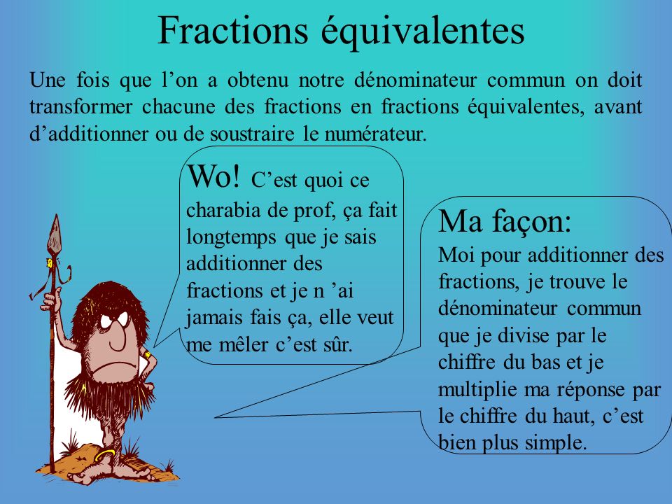 Fractions équivalentes