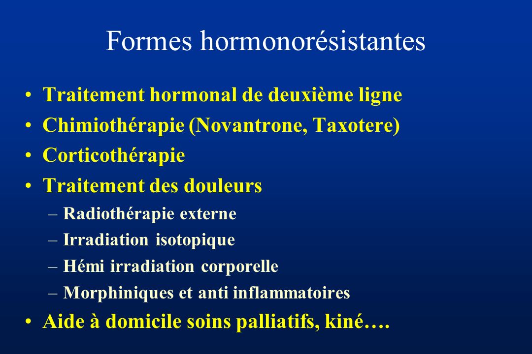 Formes hormonorésistantes