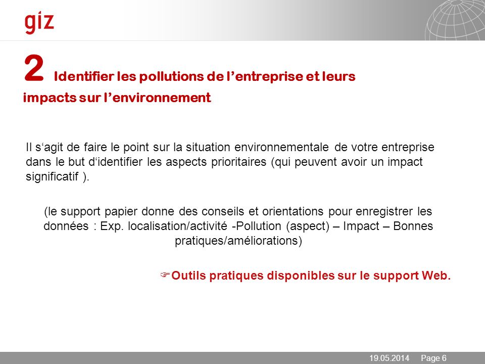 2 Identifier les pollutions de l’entreprise et leurs impacts sur l’environnement