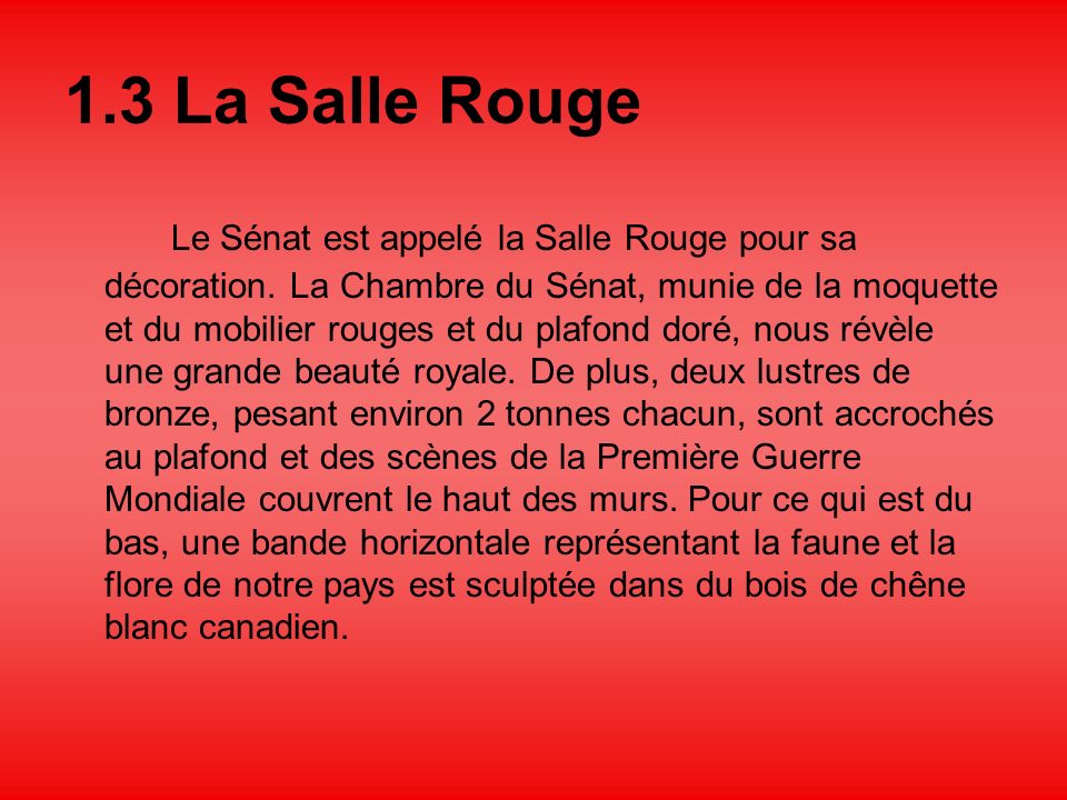 1.3 La Salle Rouge