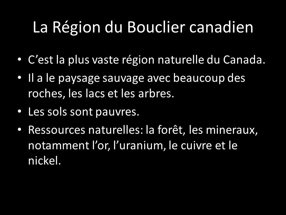 La Région du Bouclier canadien