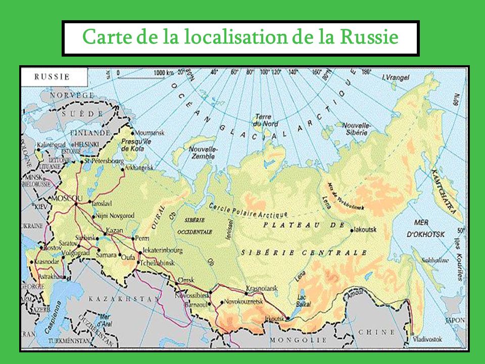 Carte de la localisation de la Russie