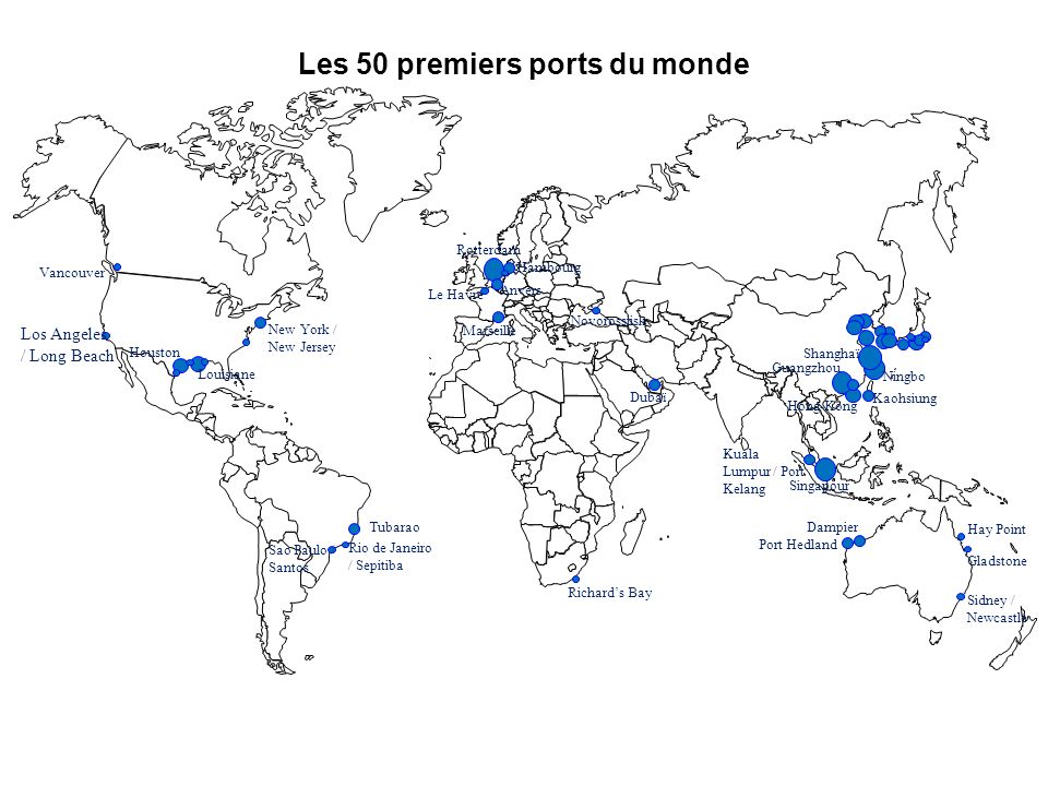Les 50 premiers ports du monde