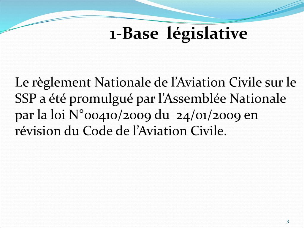 1-Base législative
