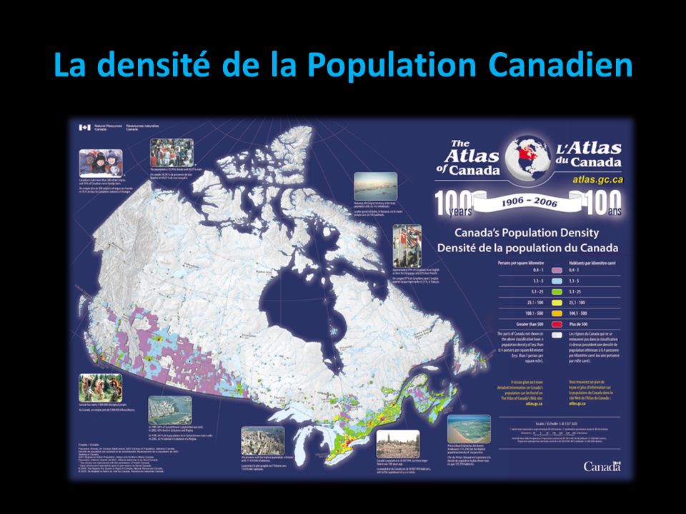 La densité de la Population Canadien