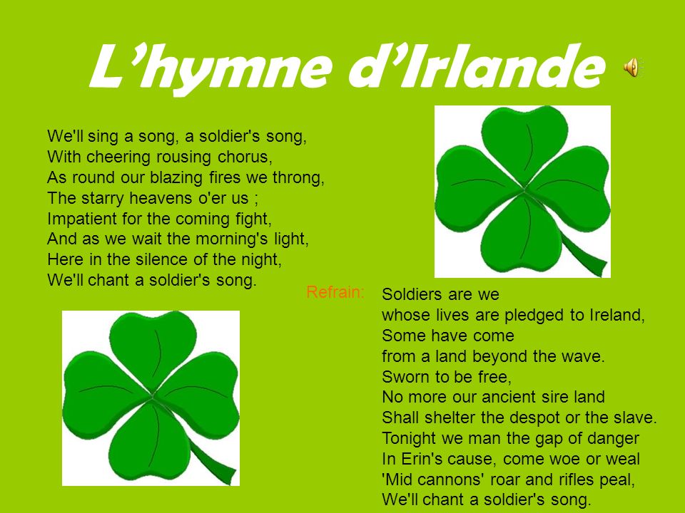 L’hymne d’Irlande