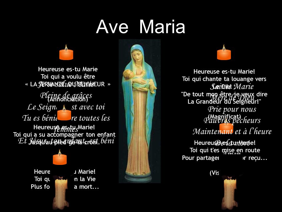 Ave Maria Je te salue Marie Sainte Marie Pleine de grâces Mère de Dieu