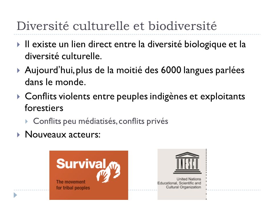 Diversité culturelle et biodiversité