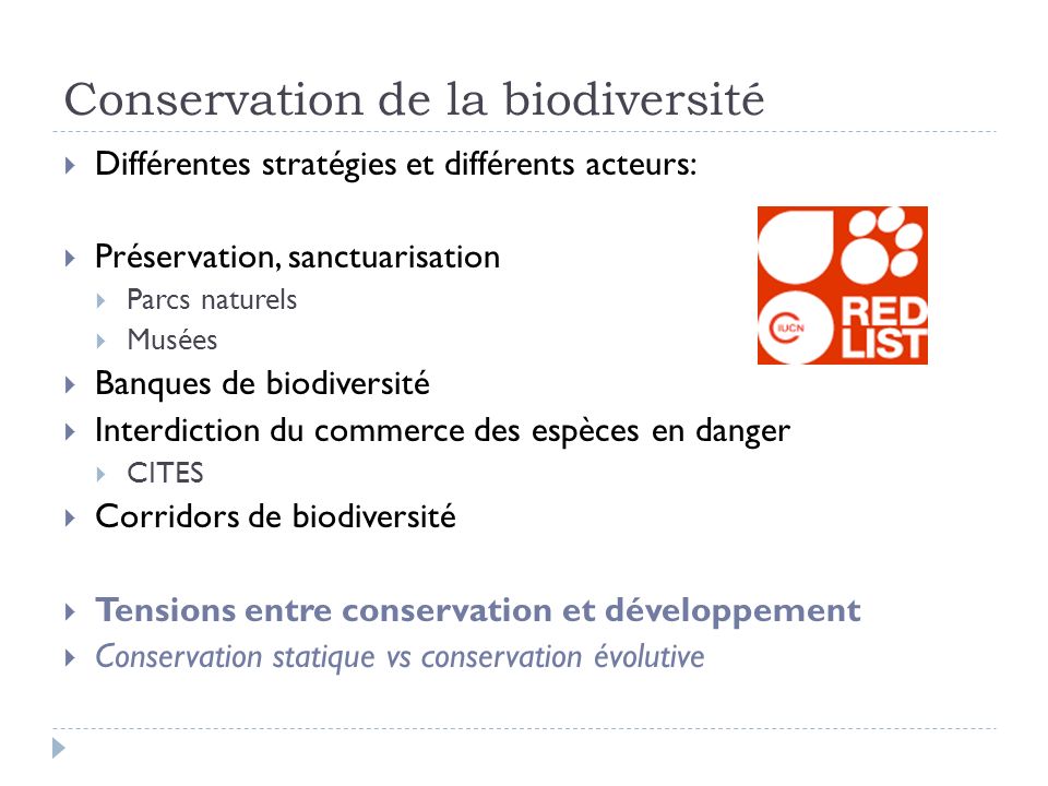 Conservation de la biodiversité