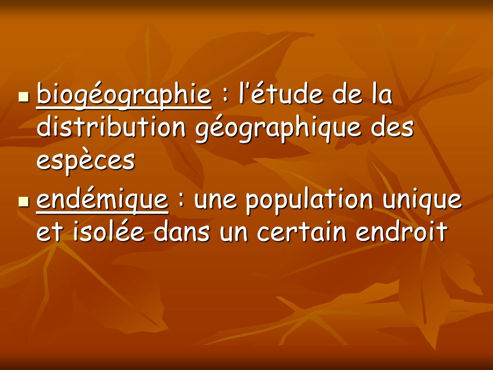 biogéographie : l’étude de la distribution géographique des espèces