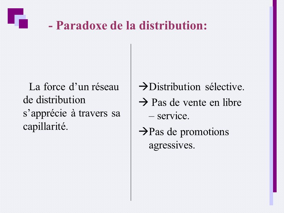 - Paradoxe de la distribution: