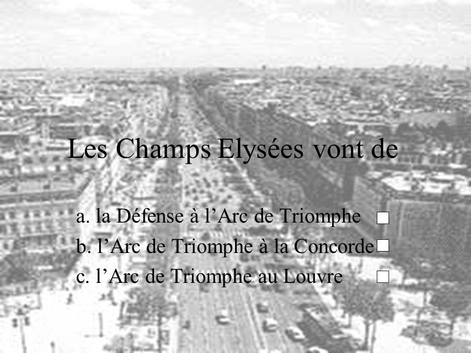 Les Champs Elysées vont de
