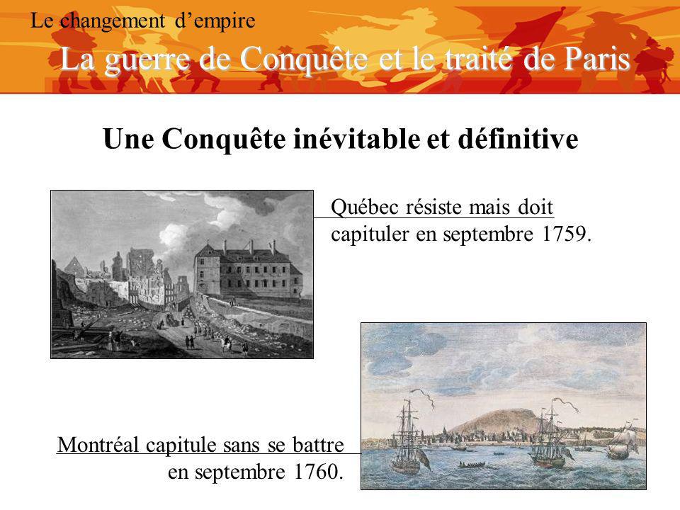La guerre de Conquête et le traité de Paris