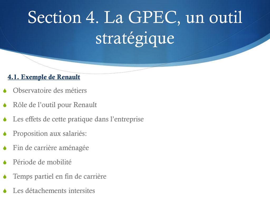 Section 4. La GPEC, un outil stratégique