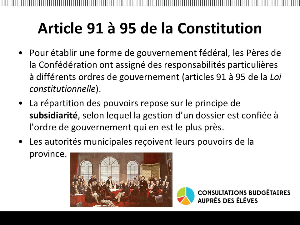 Article 91 à 95 de la Constitution