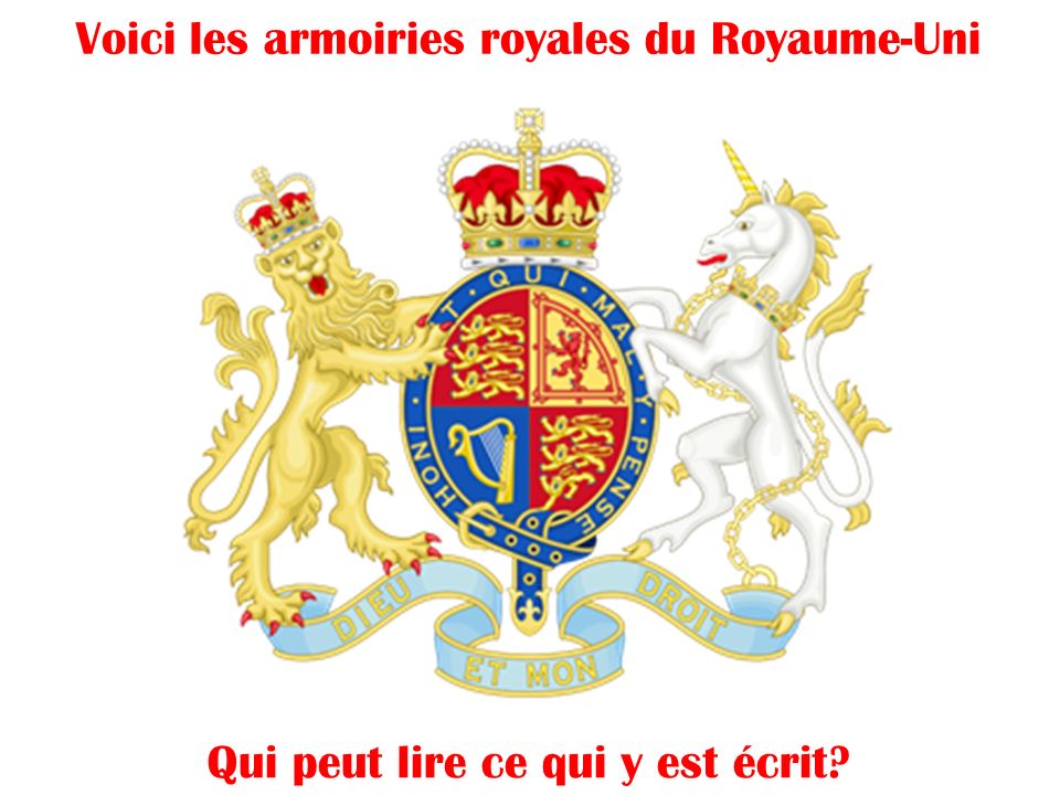 Voici les armoiries royales du Royaume-Uni