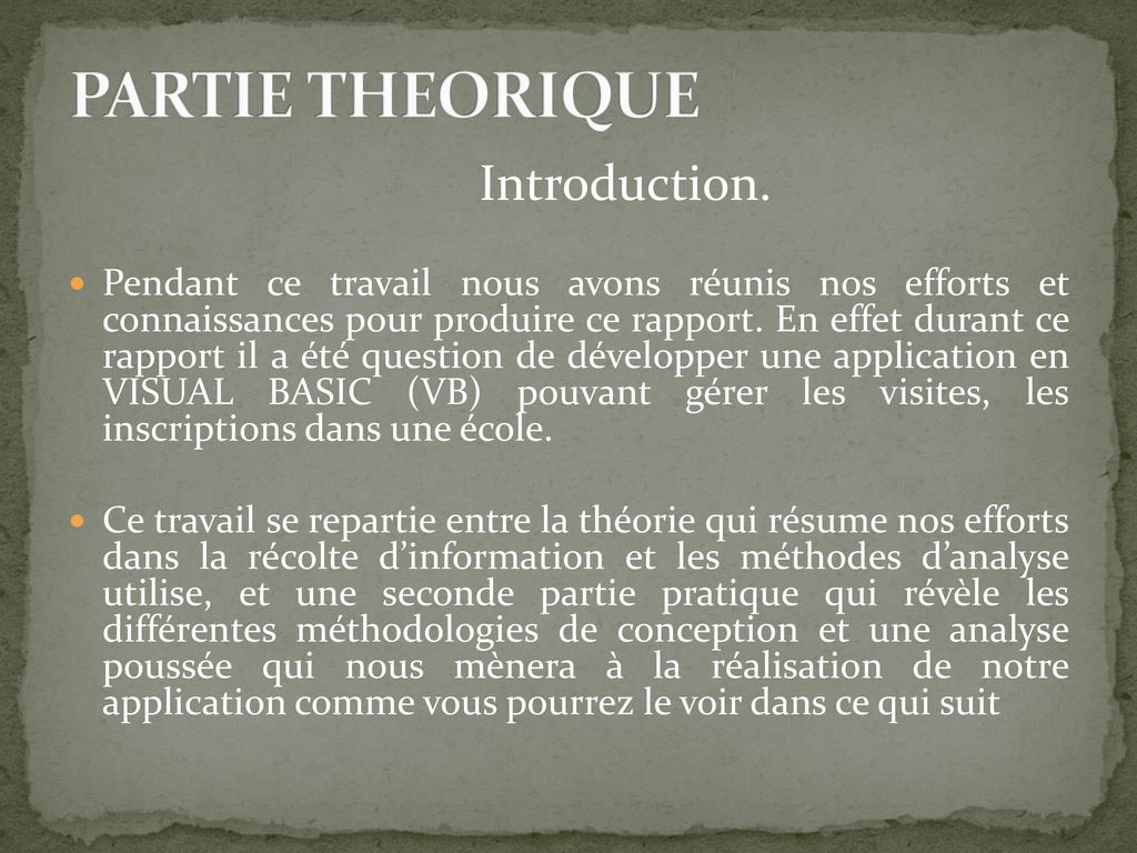 PARTIE THEORIQUE Introduction.