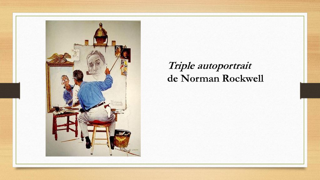 Triple autoportrait de Norman Rockwell