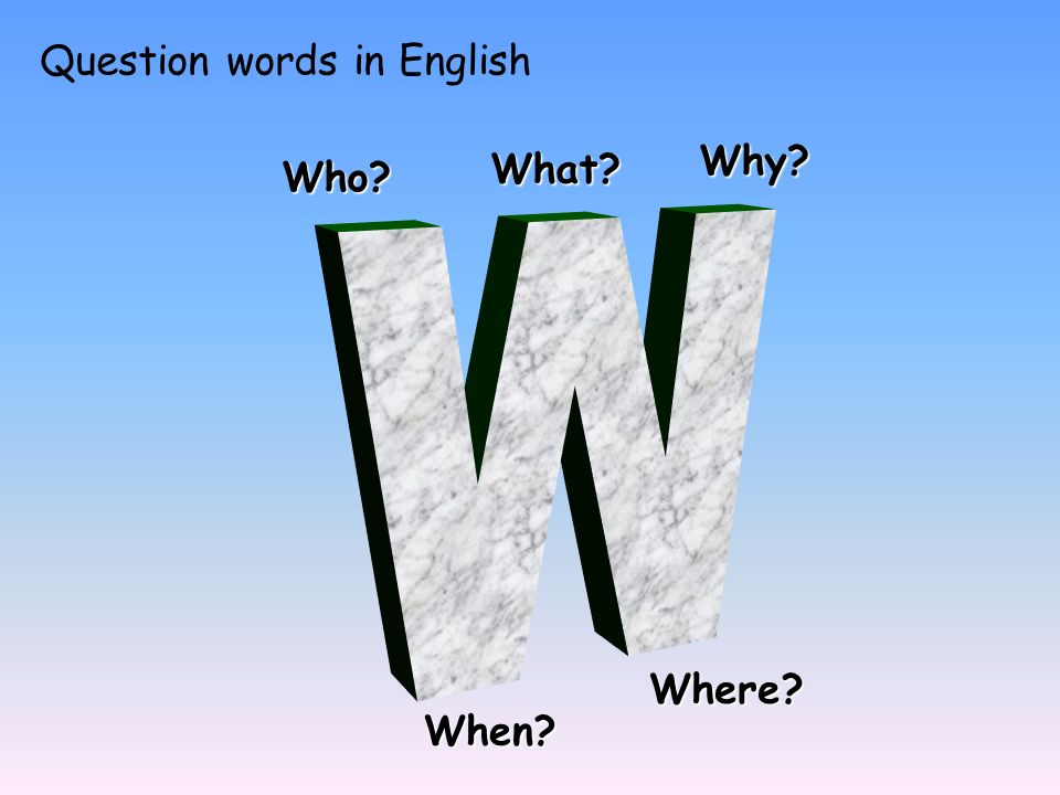 Question words in English