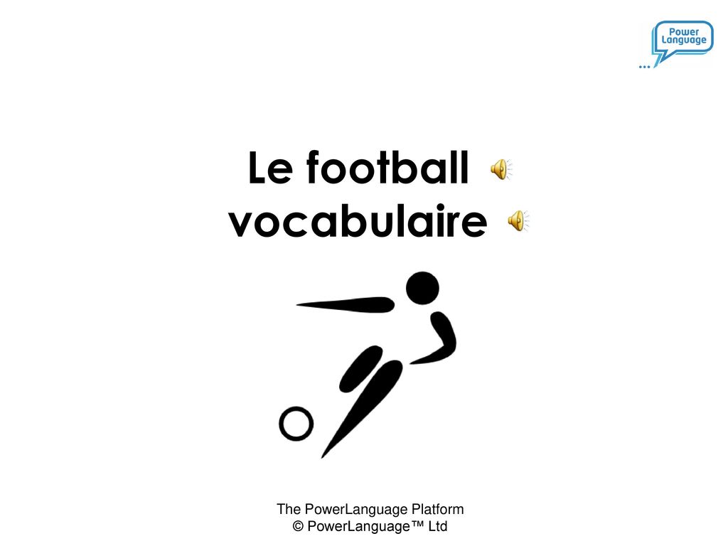Le football vocabulaire