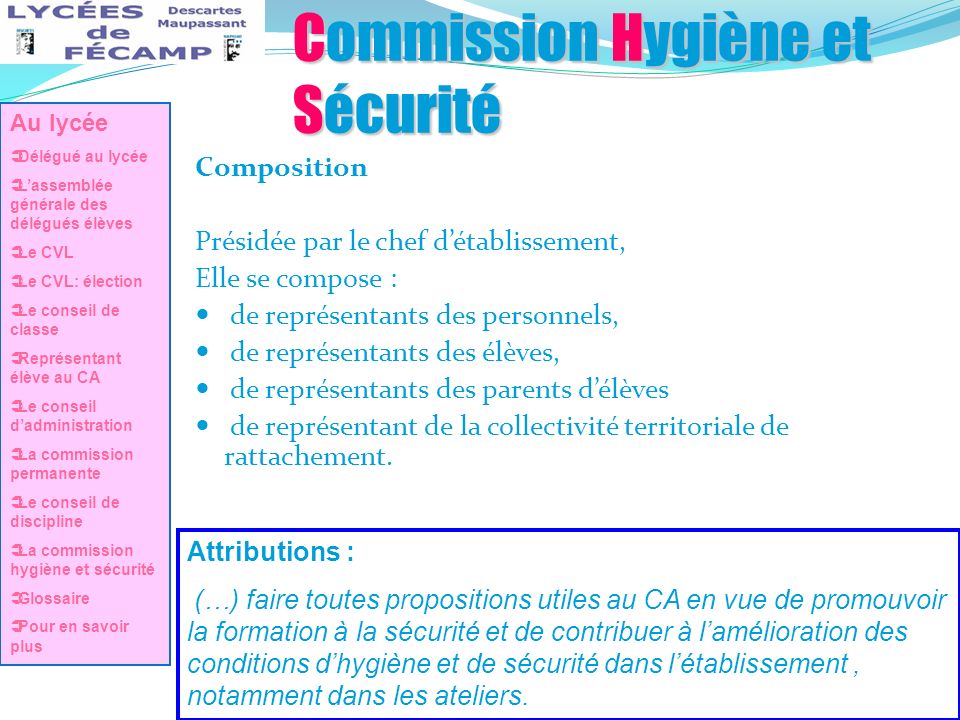 Commission Hygiène et Sécurité