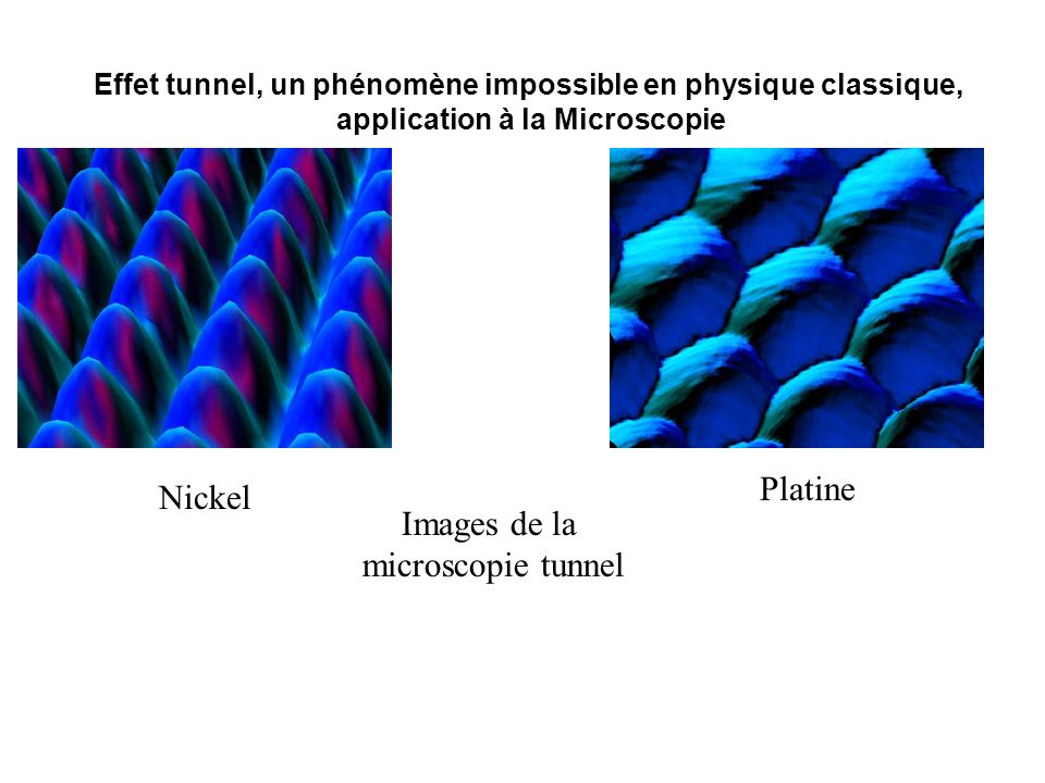 Platine Nickel Images de la microscopie tunnel