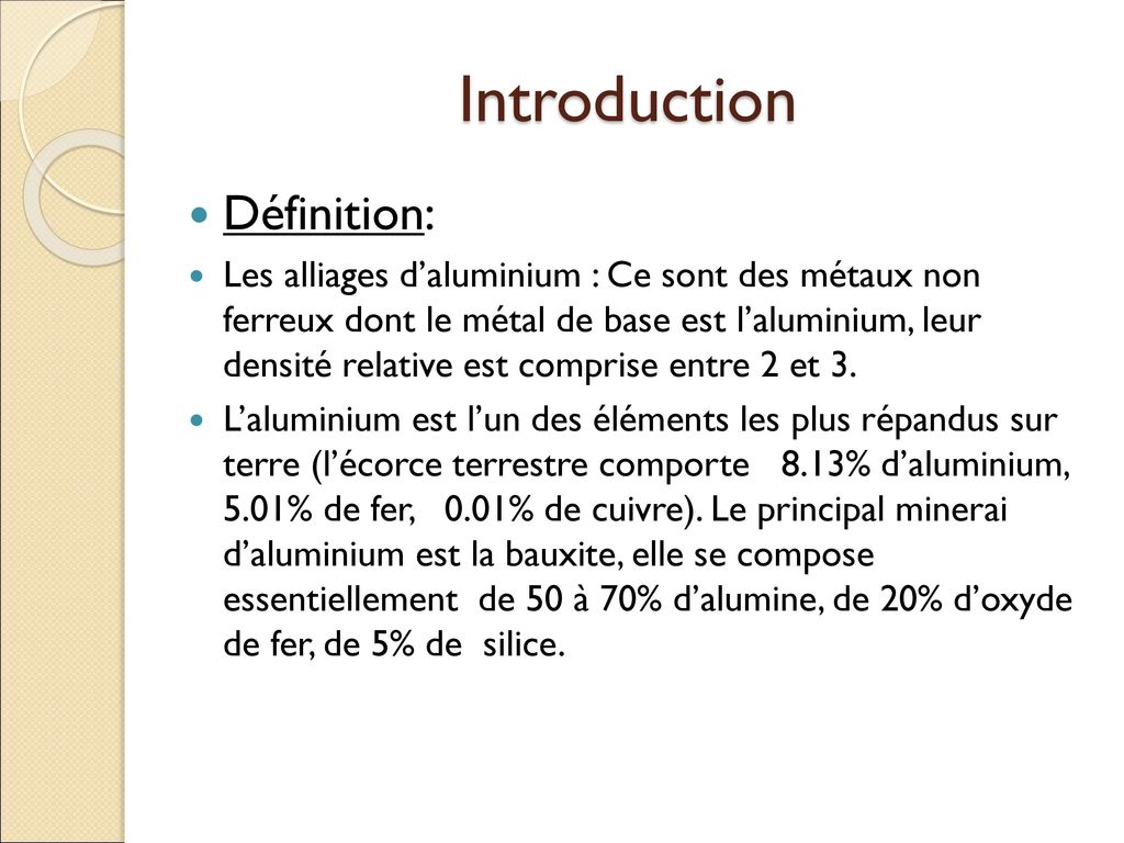Propriétés et alliages de l'aluminium - Aluminium France