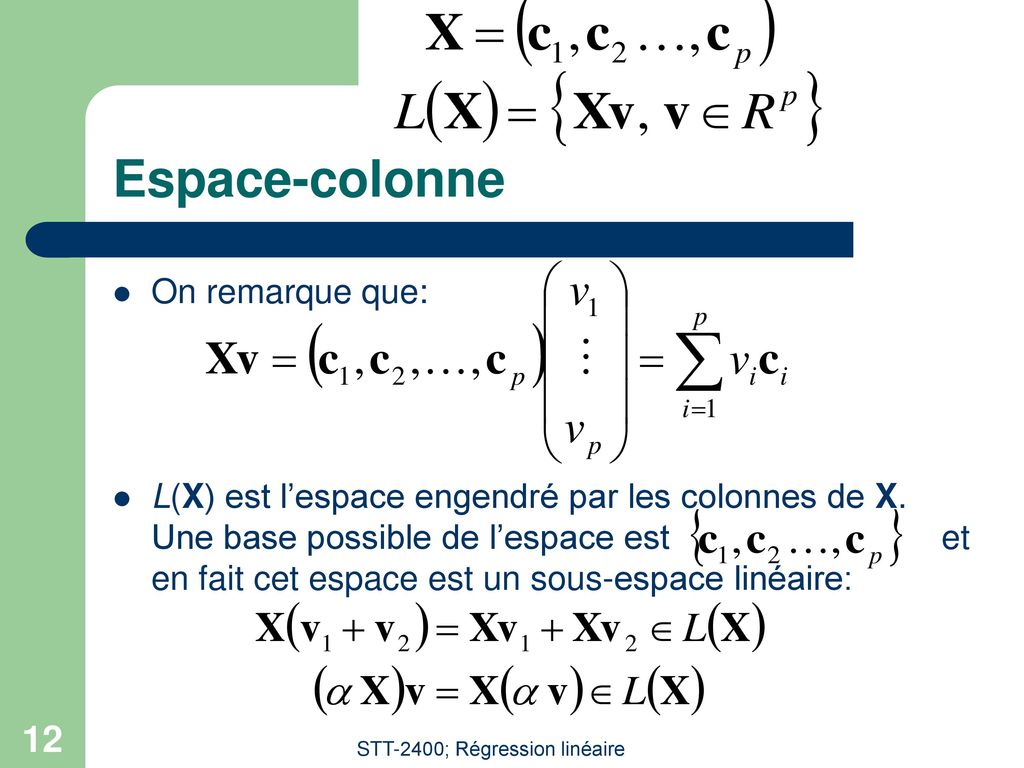 Régression Linéaire (STT-2400) - Ppt Télécharger