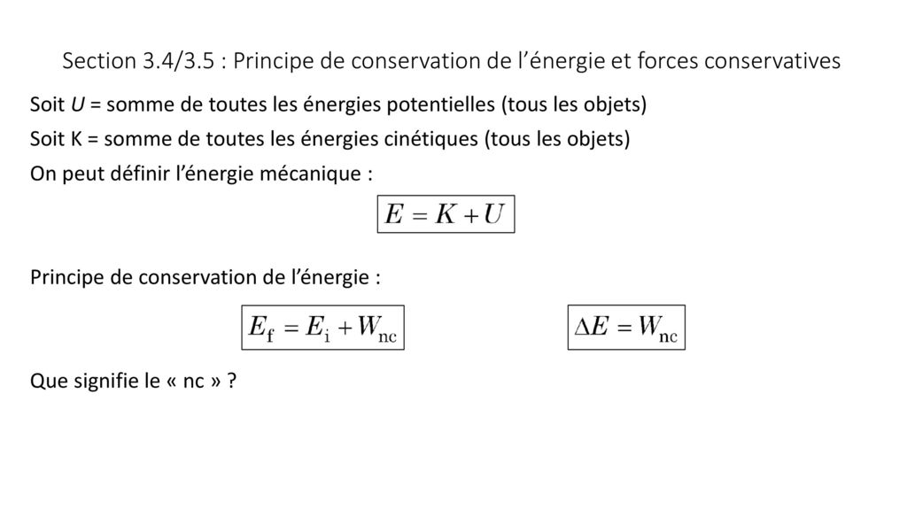 Energie mécanique et loi de conservation de l'énergie pour un pendule de  Newton