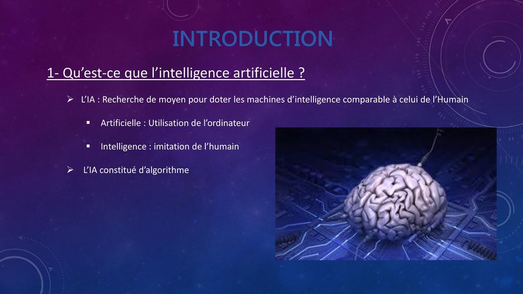 INTRODUCTION 1- Qu’est-ce que l’intelligence artificielle