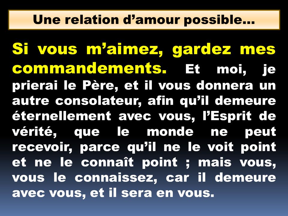 Une relation d’amour possible…