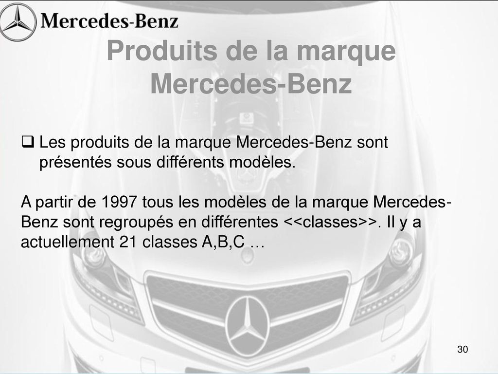 Produits de la marque Mercedes-Benz