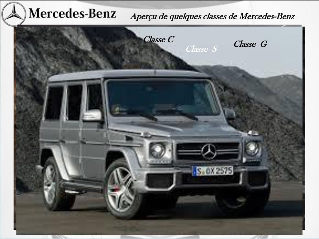 Aperçu de quelques classes de Mercedes-Benz
