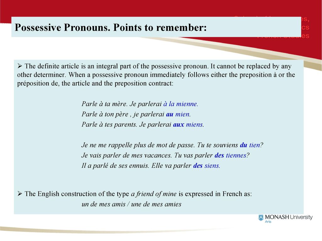 Grammar Workshop – Week 07 - Level 4 Possessive Adjectives & Pronouns ...