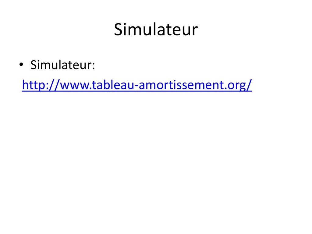 TABLEAU D’AMORTISSEMENT - Ppt Télécharger