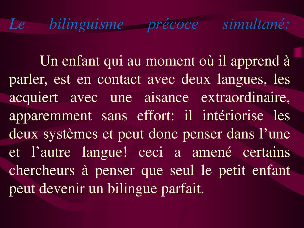 Niveaux D’appréhension Du Bi- Plurilinguisme - Ppt Télécharger