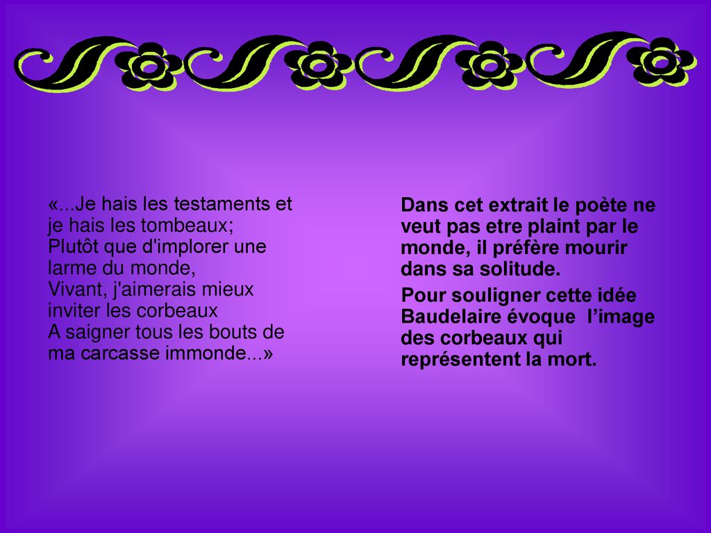 Le Mort Joyeux Baudelaire Ppt Telecharger