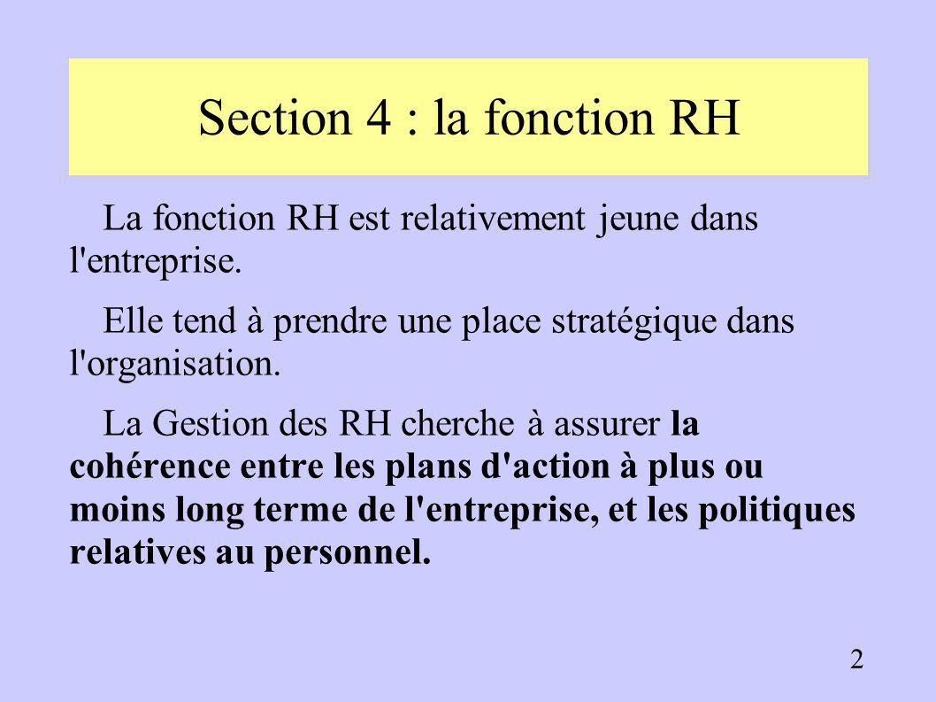 Section 4 : la fonction RH
