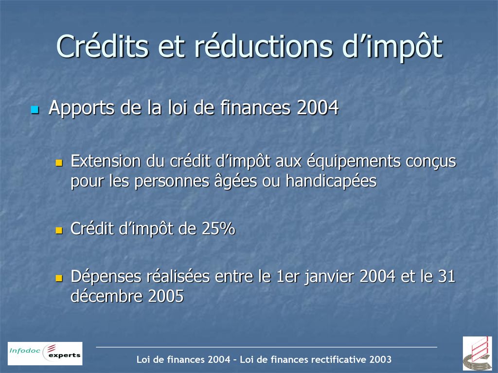 Loi De Finances 2004 Loi De Finances Rectificative Ppt Télécharger