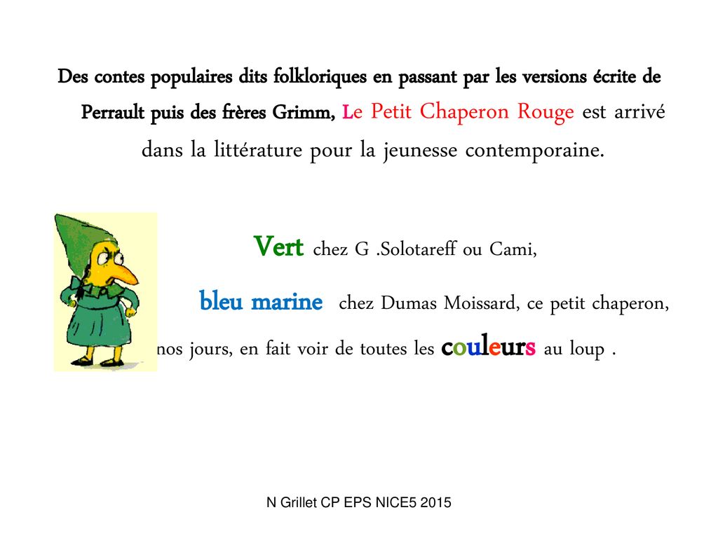 Le Petit Chaperon Bleu Marine Pdf